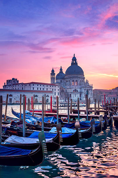 ベニスの夕日 - venice italy grand canal italy sunset ストックフォトと画像