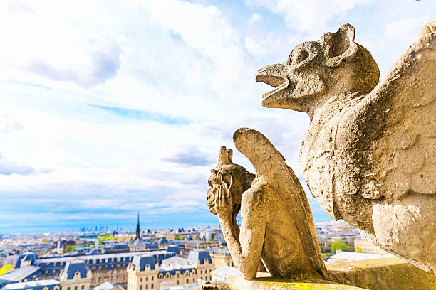 istock Medieval Gargoyle On Notre Dame Cathedral Facade, Paris, France 537881966