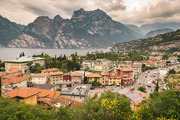 Panorama of Torbole, a small town on Lake Garda, Italy.