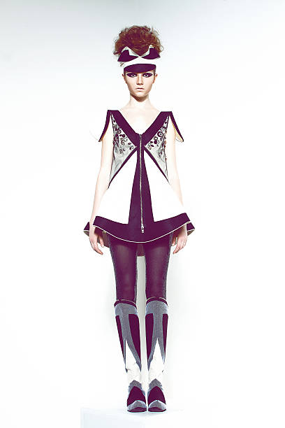 istock Girl in futuristic clothes 537884412