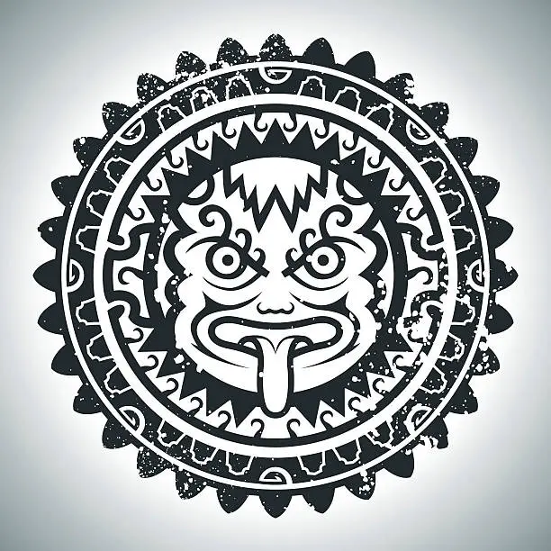 Vector illustration of Inca’s Mask