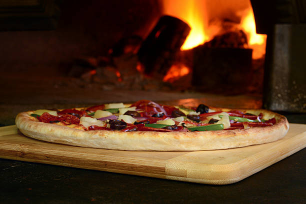 Woodfire Pizza stock photo