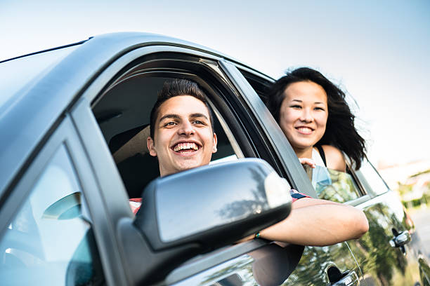 istock Friends togetherness on the car leaving for vacations 537889455