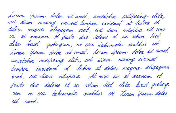 カリグラフィーのような手書き文字原稿の質感の手書き文字 - manuscript ストックフォトと画像