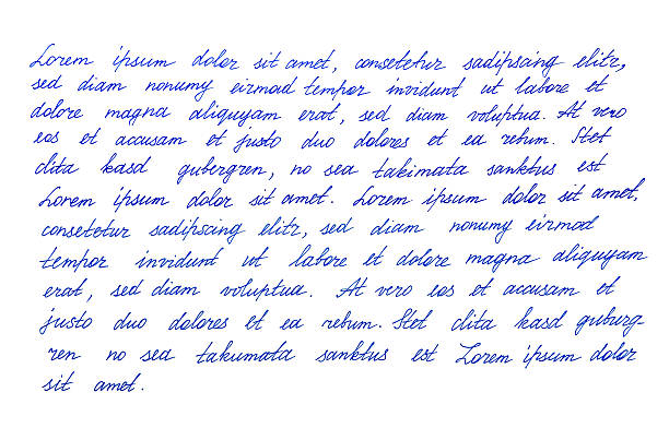Calligraphic handwritten letter Handwriting Manuscript texture stock photo