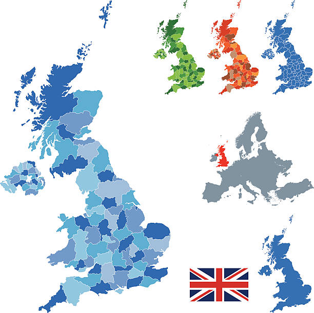 united 영국 - flag welsh flag northern ireland flag republic of ireland stock illustrations