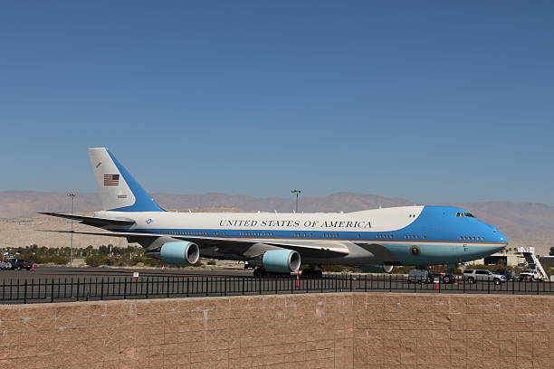 Air Force One - Parked at Palm Springs International Palm Springs, California, USA psp stock pictures, royalty-free photos & images