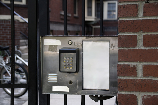 Flat Building Keypad Security Keypad Intercom For Apartment Building Stock Photo - Download ...