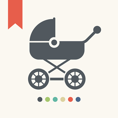 Baby carriage icon,vector illustration.