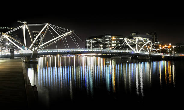 istock Pedestrian Bridge. A public bridge crossing Yarra river, Melbourne, Australia. 537897462