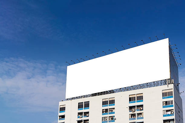 istock thewhite background  bill board building on the apatment buildin 537897556