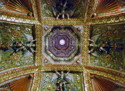 Painted ceiling, Dome, Salzburg Cathedral, Austria