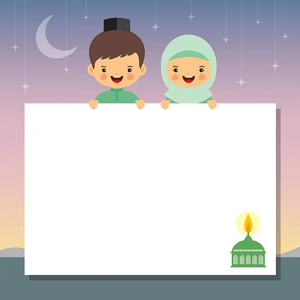 Vector illustration of Holiday message board 1