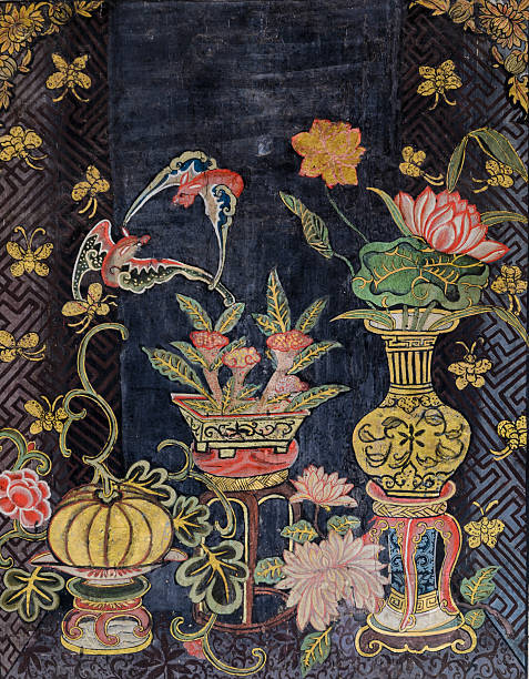 istock Ancient Thai mural art in Chinese style 537901816