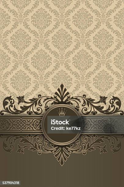 Old Fancy Frame Pattern Decorative Background With Oldfashioned Patterns And Frame Stock ...
