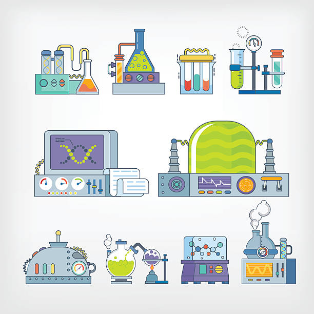 laboratory vector art illustration