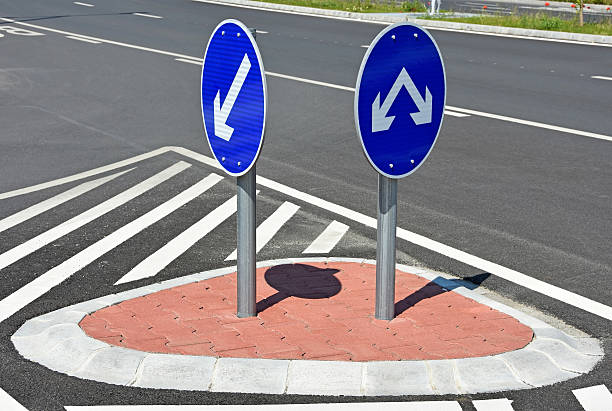 istock Arrow road signs at the road crossing 537906768