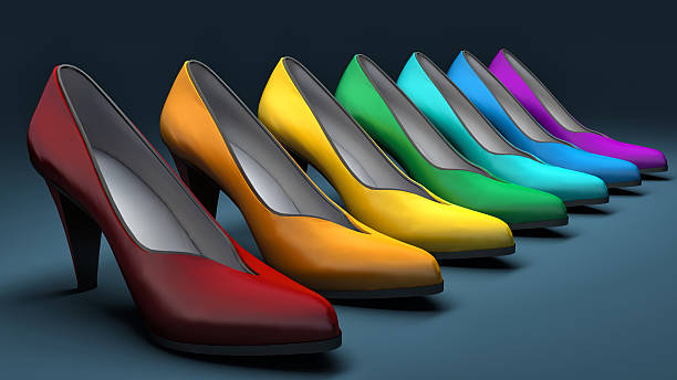 istock High heels shoes on blue background 537922969