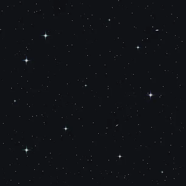 Vector illustration of Seamless night sky