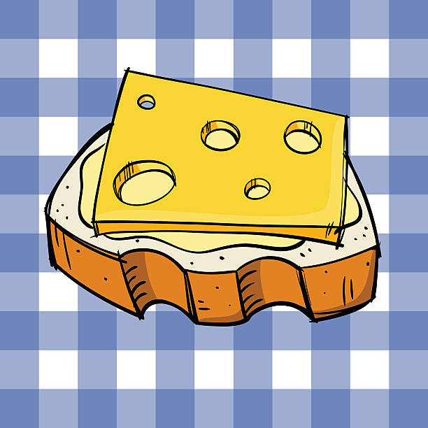 Bread And Cheese Stock Illustration - Download Image Now - Cheese Sandwich,  2015, Appetizer - iStock