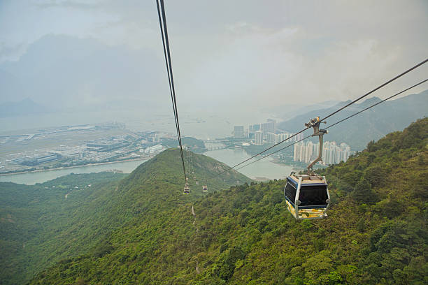 istock Cable car going up to Ngong Ping Peak 537923377