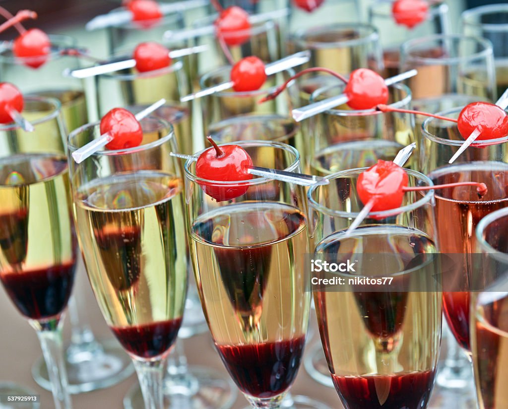 Glasses with wine on table Glasses with wine on table  party background 2015 Stock Photo