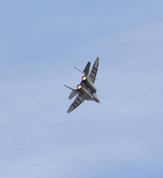istock Military plane in the sky 537927895