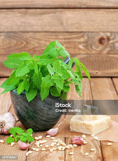 Preparation Pesto Stock Photo - Download Image Now - 2015, Basil, Cheese