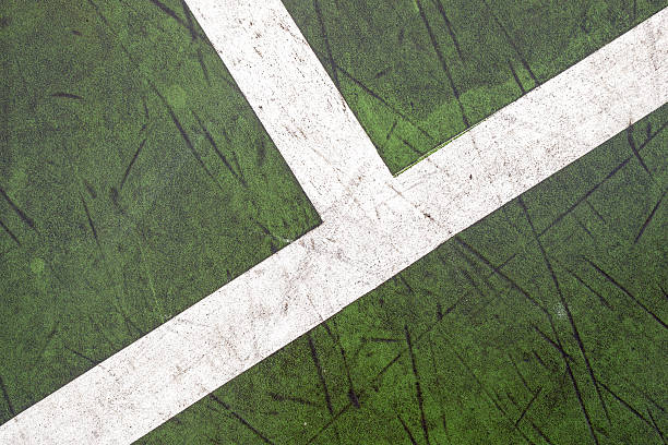 istock Top view old concrete tennis court 537928331