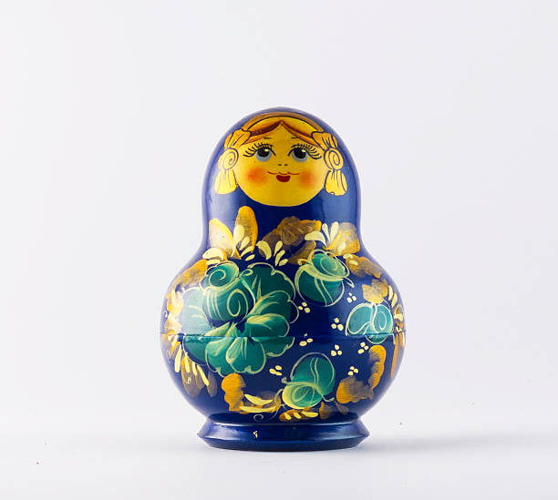 russian matryoshka - russian nesting doll babushka matroshka art foto e immagini stock