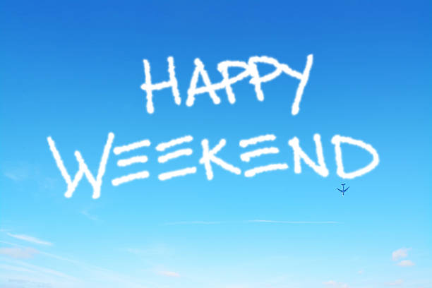 istock happy weekend written in the sky 537951623