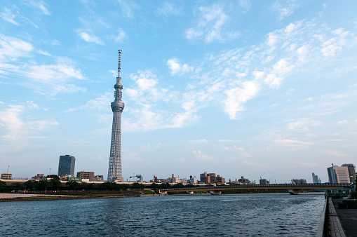 Tokyo, Japan - July 29, 2014: The Tokyo-Skytree is the highest tower in japan.It was built in May,2012 for Broadcasting.