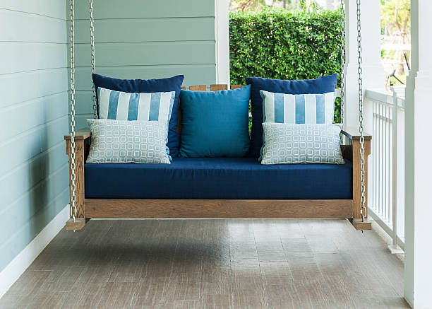 istock vintage swing and blue pillow 537952473