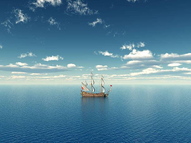 istock Sailing ship in the distance 537953061