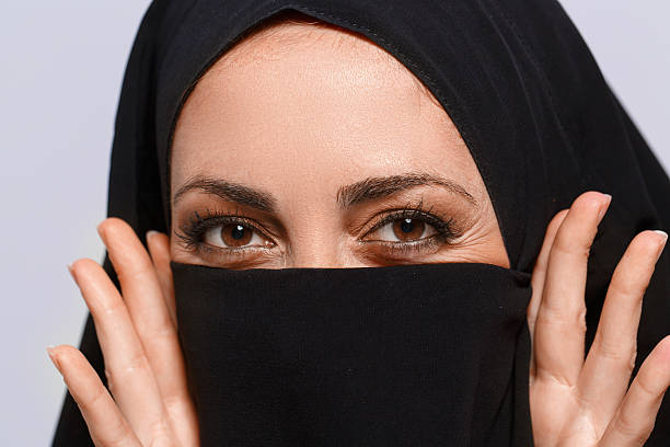 istock Beautiful Muslim woman looking at camera 537954935