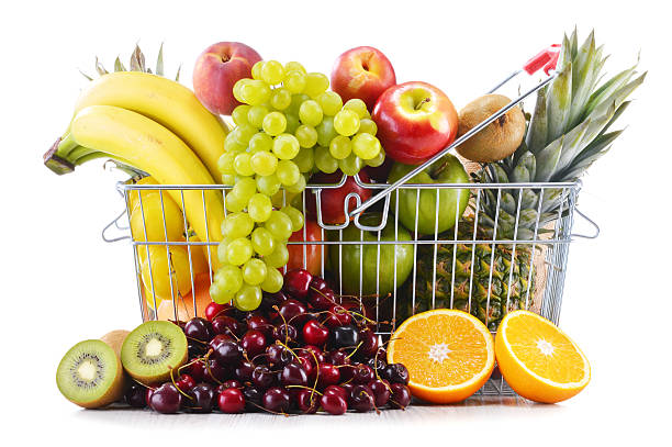 istock Composition with variety of fresh fruits. Balanced diet 537955287