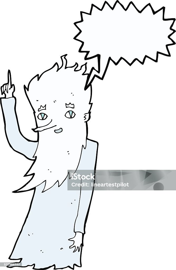 jack frost cartoon with speech bubble 2015 stock vector