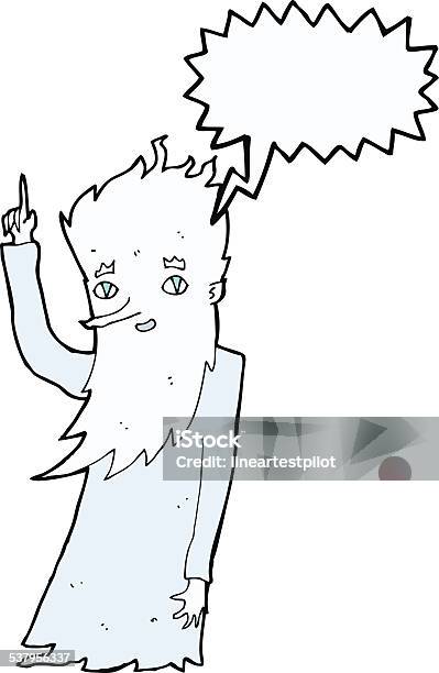 Jack Frost Cartoon With Speech Bubble Stock Illustration - Download Image Now - 2015, Adult, Animal