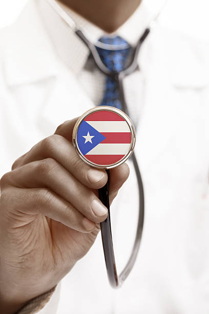 istock Stethoscope with national flag conceptual series - Puerto Rico 537974111
