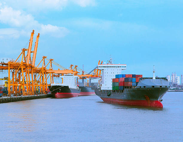 istock commercial ship on port 537974991