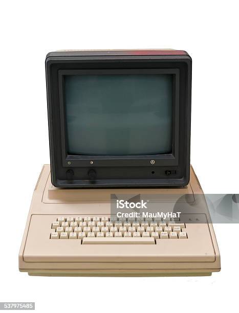 Vintage Old Computer Stock Photo - Download Image Now - 1980-1989, 2015, Cathode Ray Tube