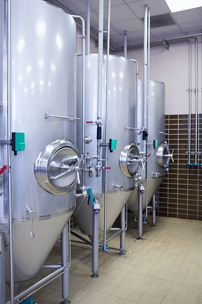 istock Close up of a steel container to make beer 537976151