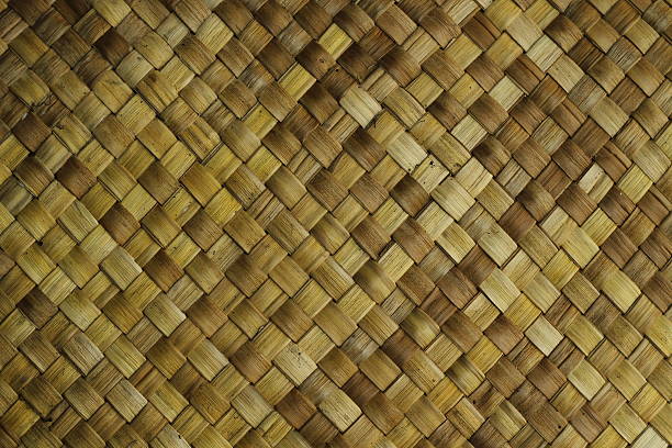 istock Textures Bali handicraft of palm weave pattern 537984345