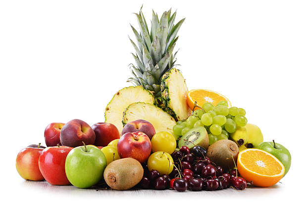 istock Composition with variety of fresh fruits. Balanced diet 537986283
