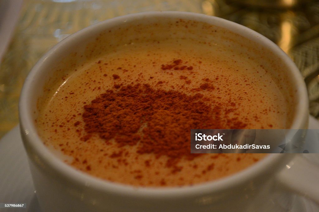 Turkish Salep A couple of Turkish Sahlep, whıch ıs generally served at cafe when winter seasons. Made with milk. Salep Stock Photo