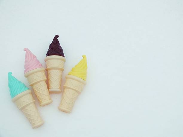 Ice Cream on white background stock photo