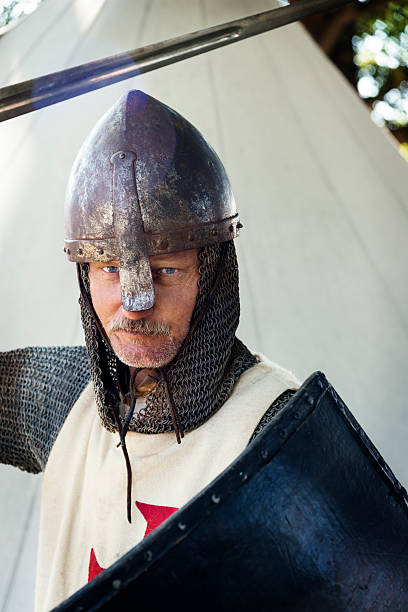 istock Stern Looking Knight With Sword and Shield 537988261