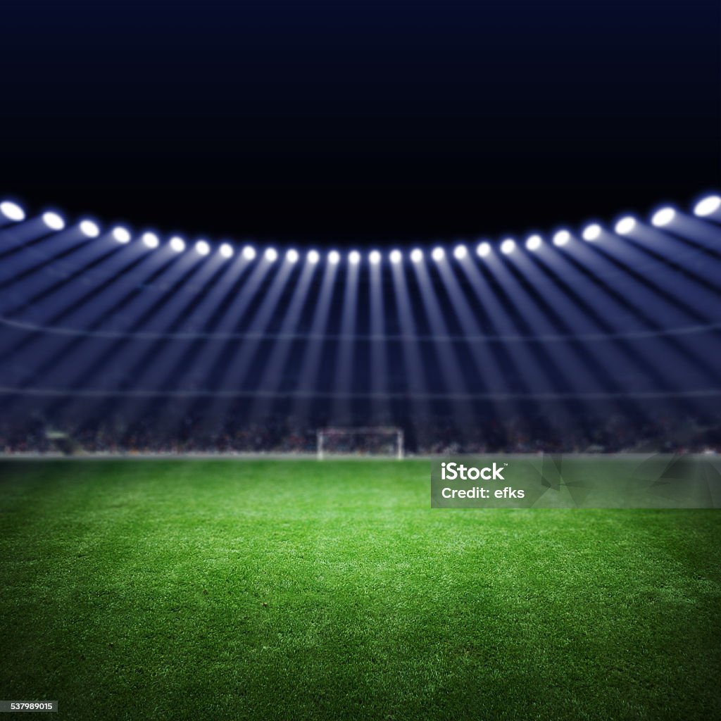 Stadium light soccer stadium and lights 2015 Stock Photo