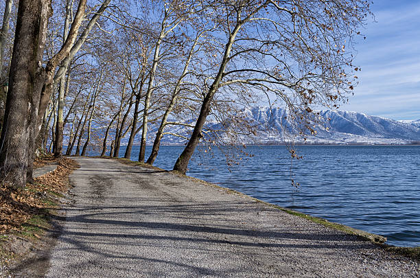 Winter by the lake in Kastoria, Greece