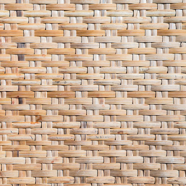 Pattern of Thai style bamboo handcraft background Pattern of Thai style bamboo handcraft texture background multi colored woven macro mesh stock pictures, royalty-free photos & images